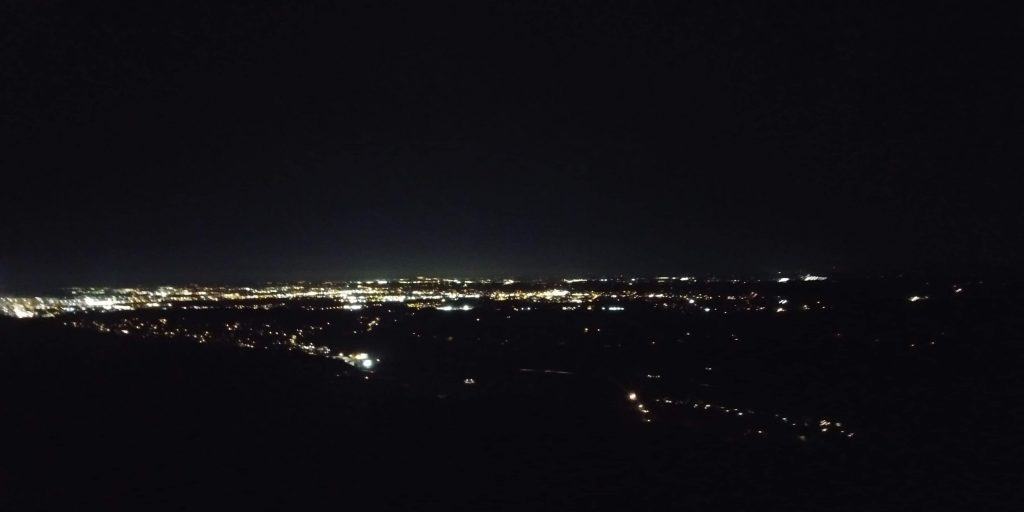 City lights at nighttime at Lookout Mountain