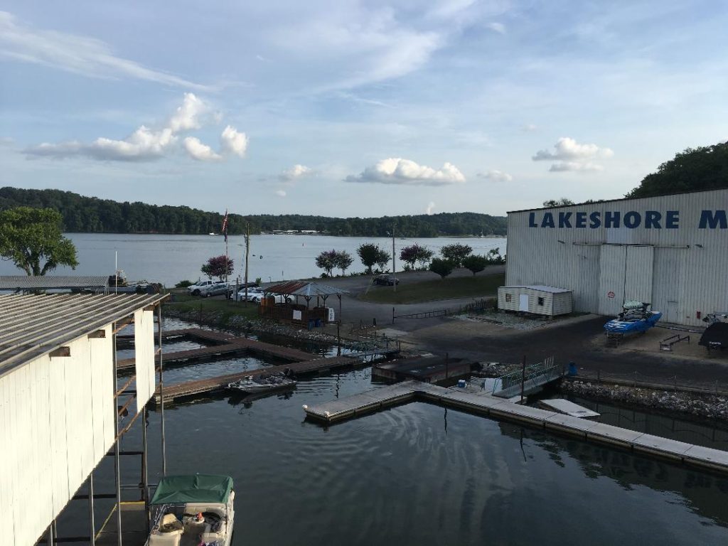View of the harbor from a seafood restaurant in Tennessee
